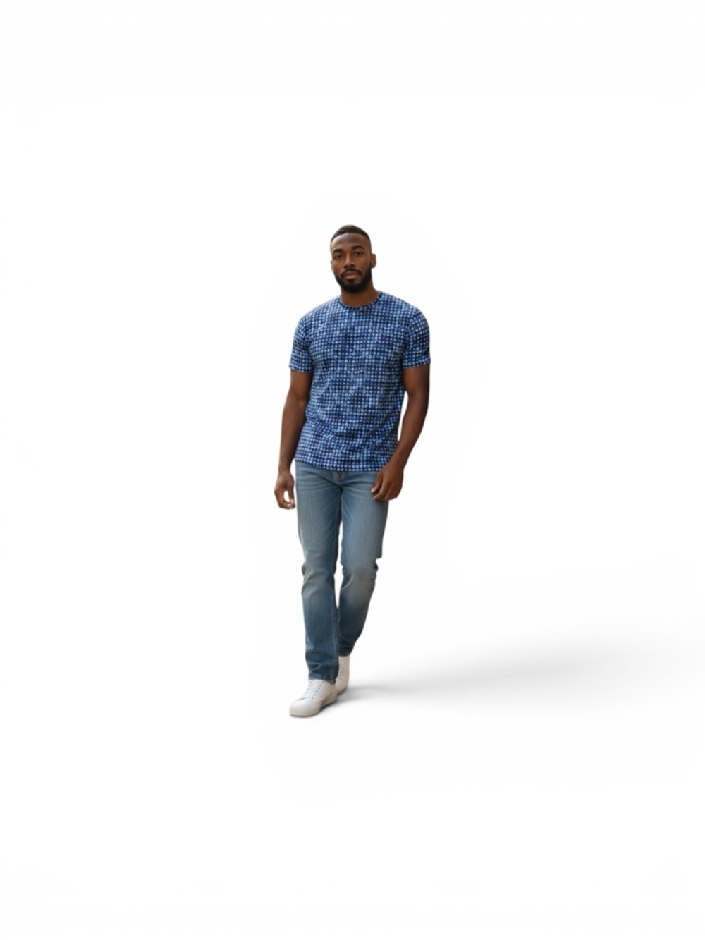 Robert Graham Blue Geometric skull T-shirt Size XL $128 new. this is preowned - Picture 2 of 13
